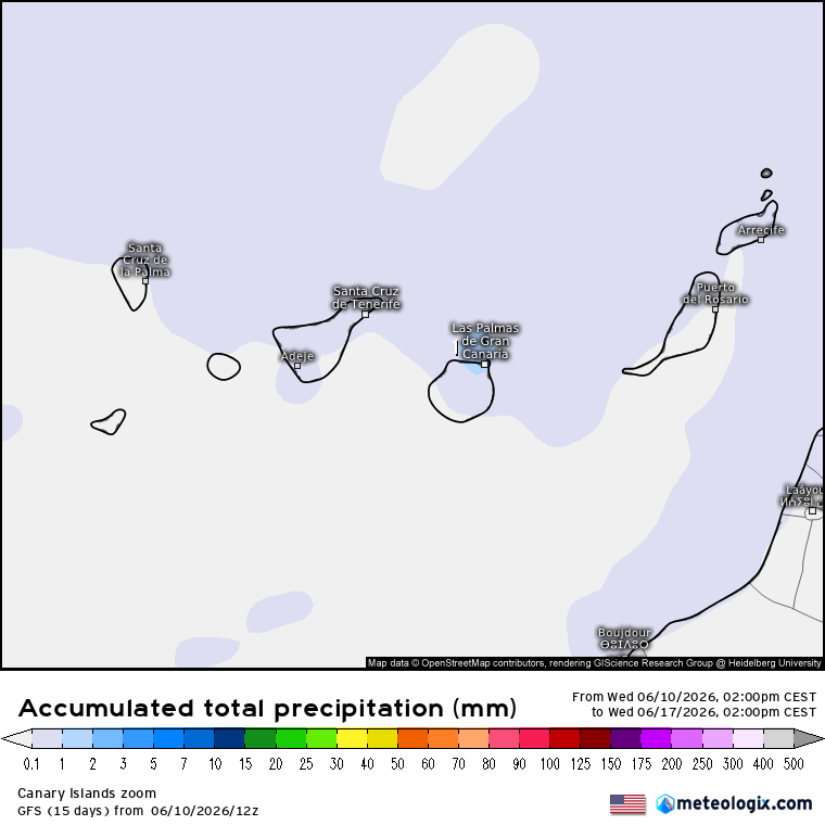 GFS lluvias Canarias