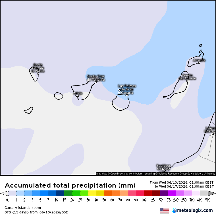 GFS lluvias Canarias