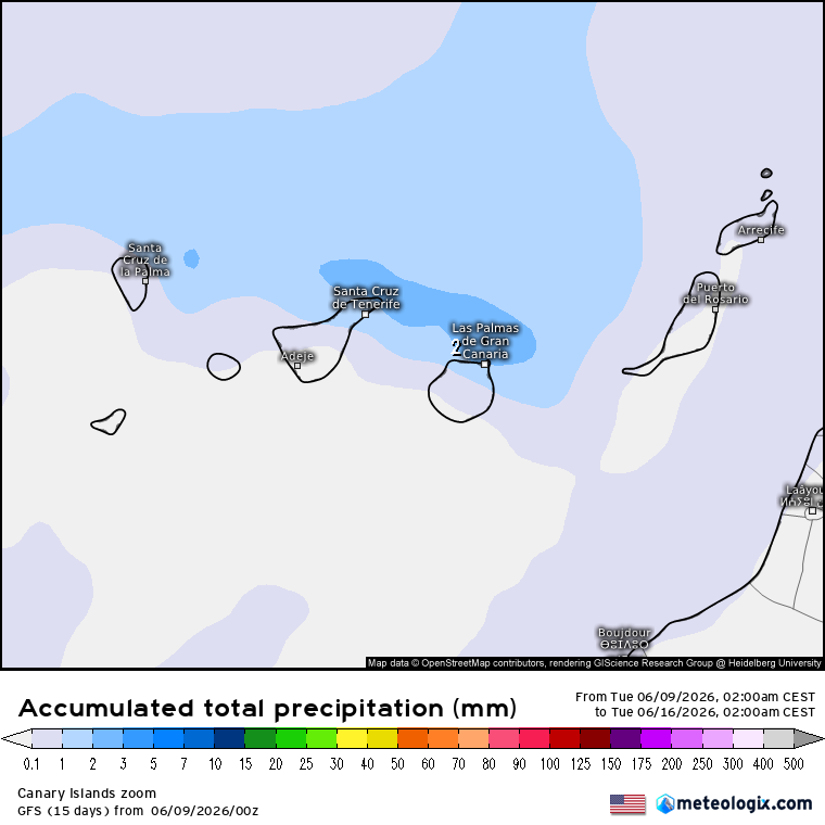 GFS lluvias Canarias 