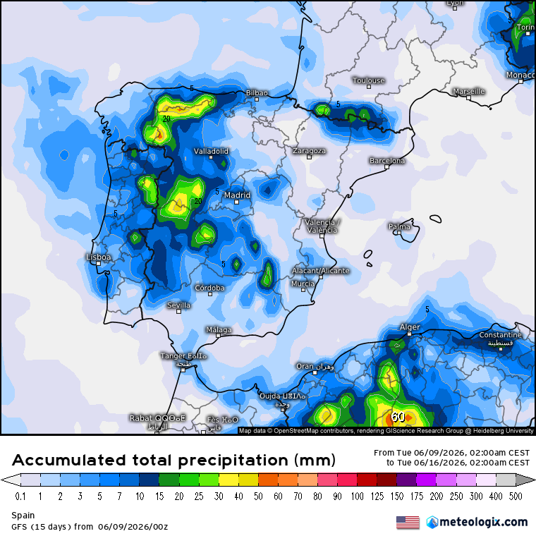 GFS lluvias 