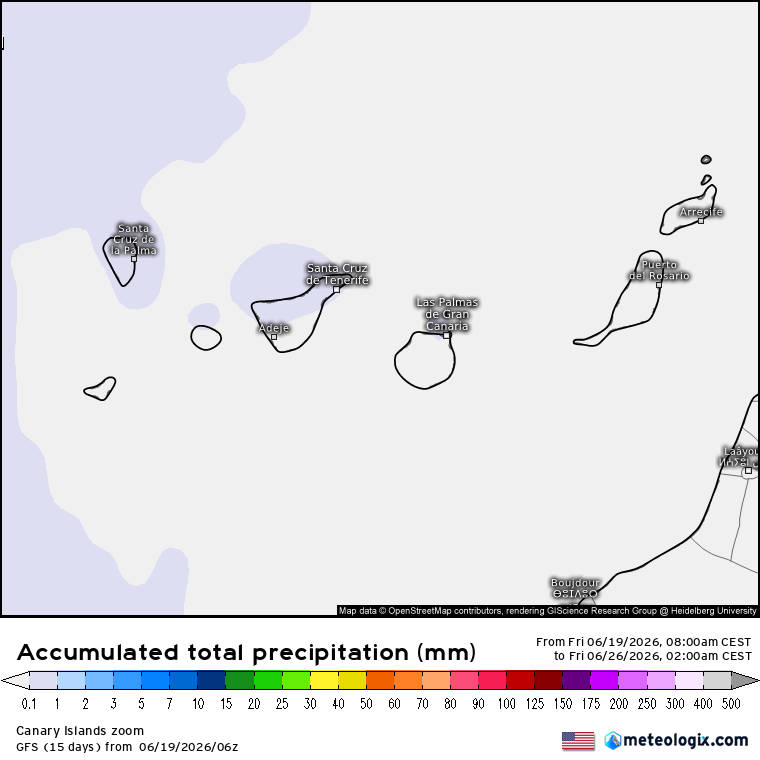 Lluvias GFS Canarias