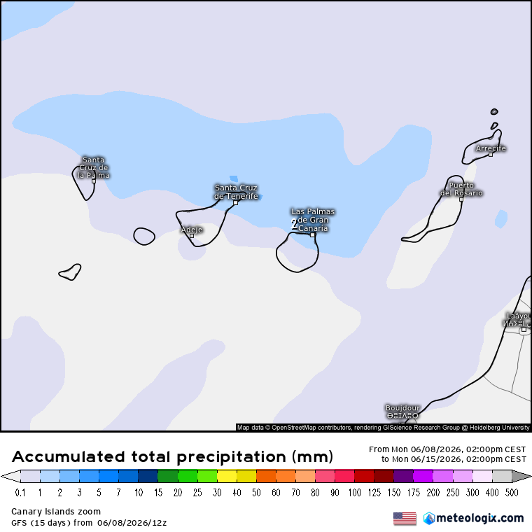 GFS lluvias Canarias