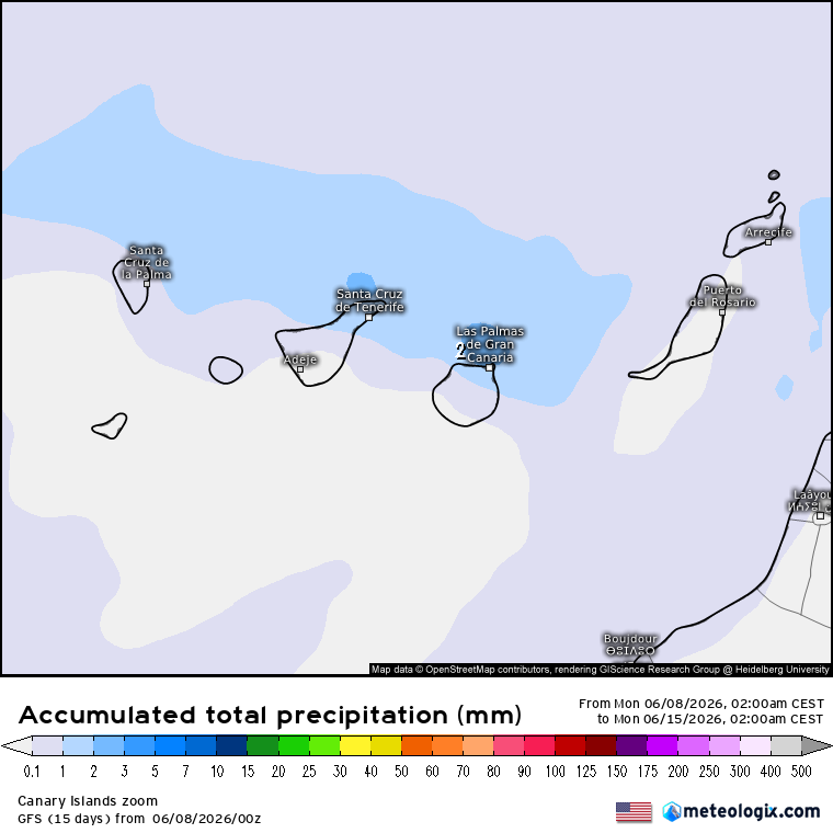 GFS lluvias Canarias