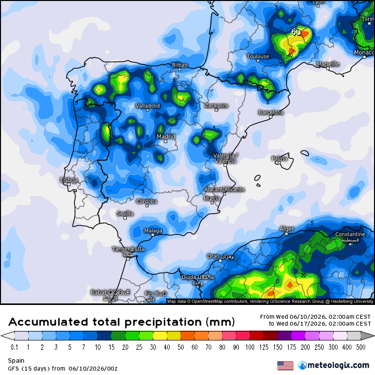 GFS lluvias