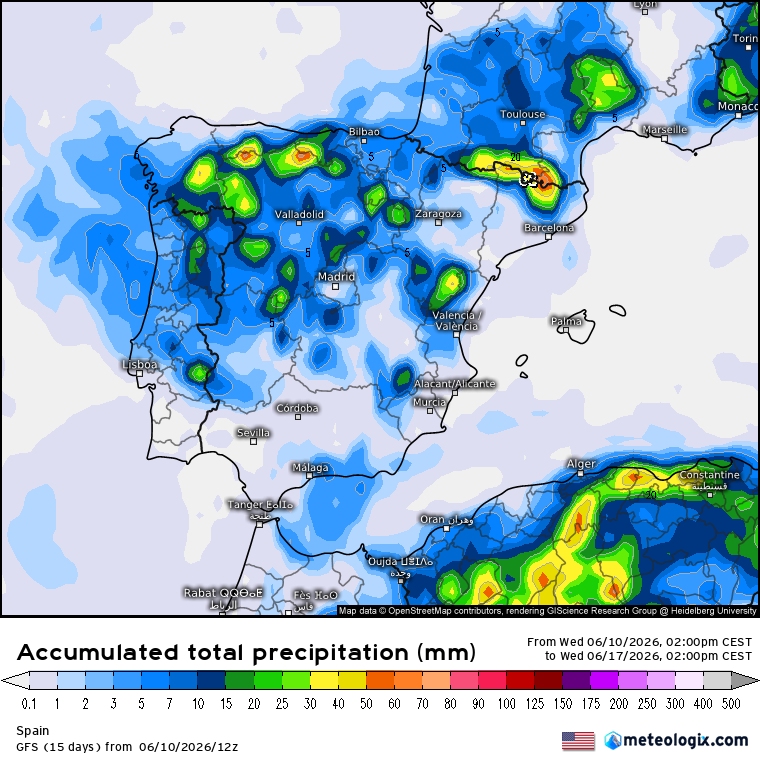 GFS lluvias 