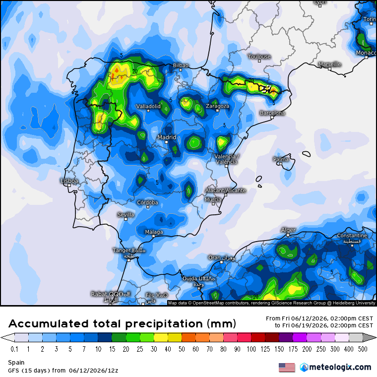 GFS lluvias