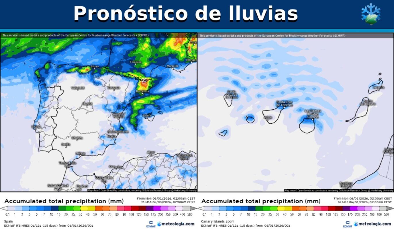 Mapas de lluvias