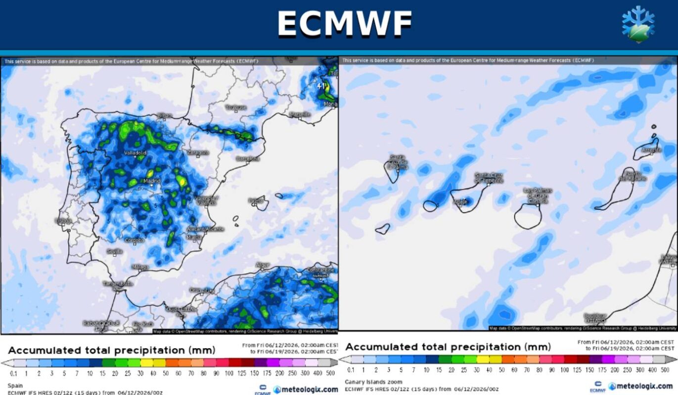 Mapas modelos lluvias