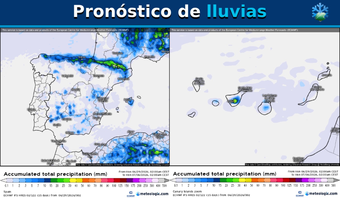 Mapas de lluvias