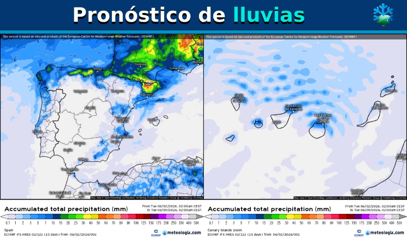 Mapas de lluvias