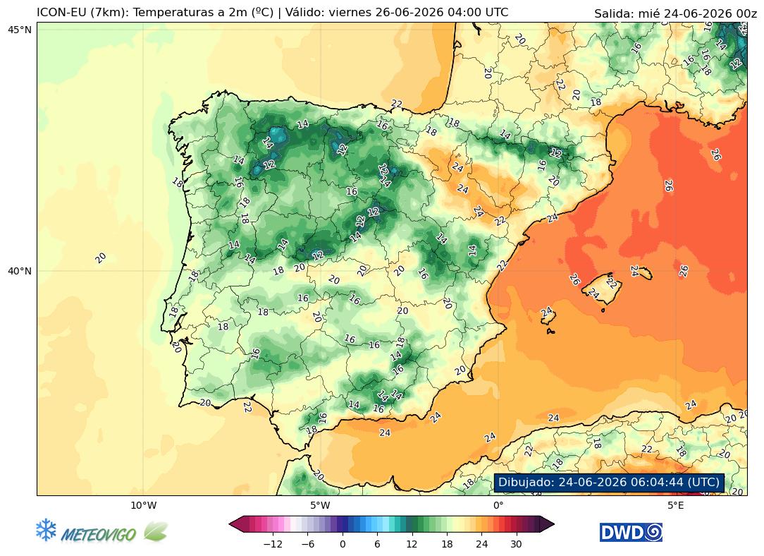 Mapas de temperaturas