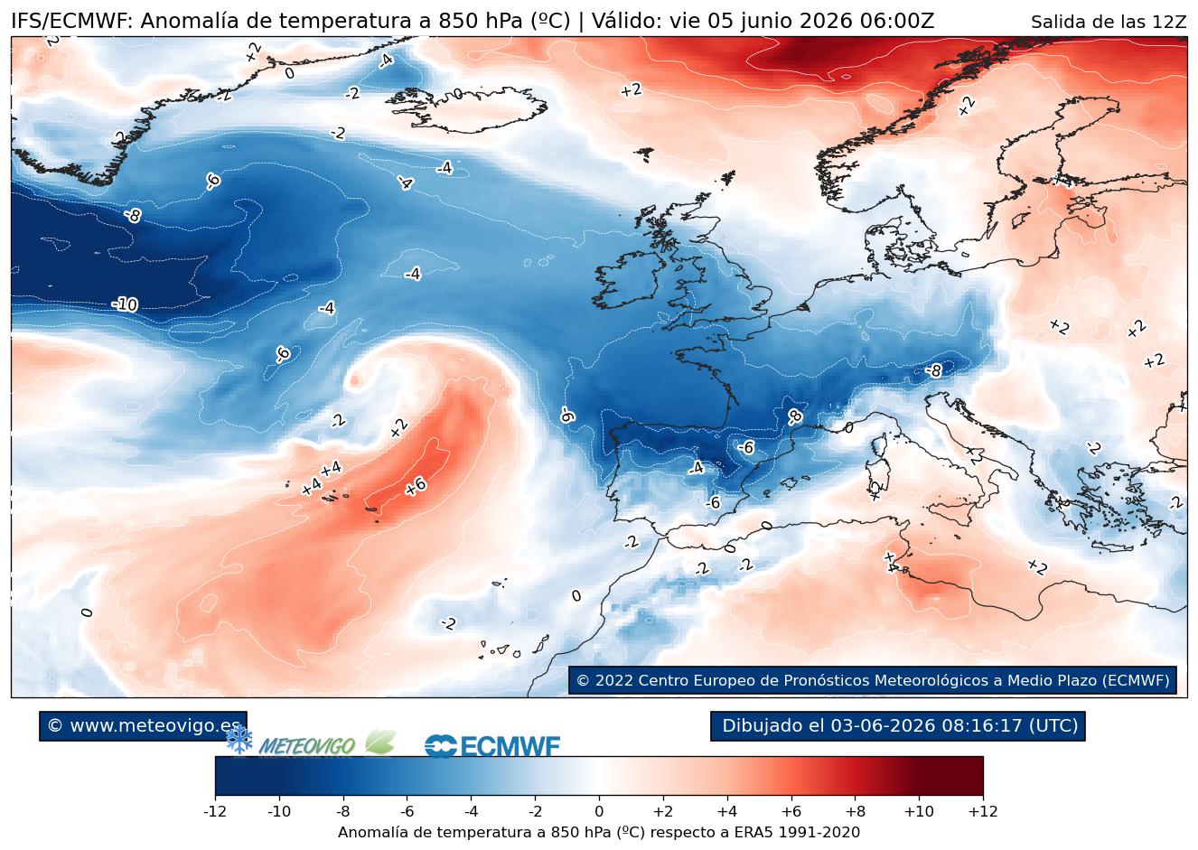 ECMWF anomal&iacute;as t&eacute;rmicas 
