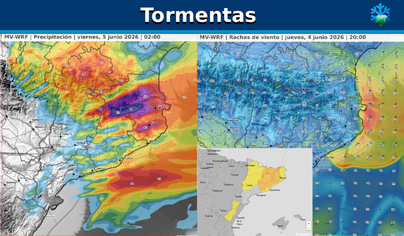 Tormentas en Cataluña