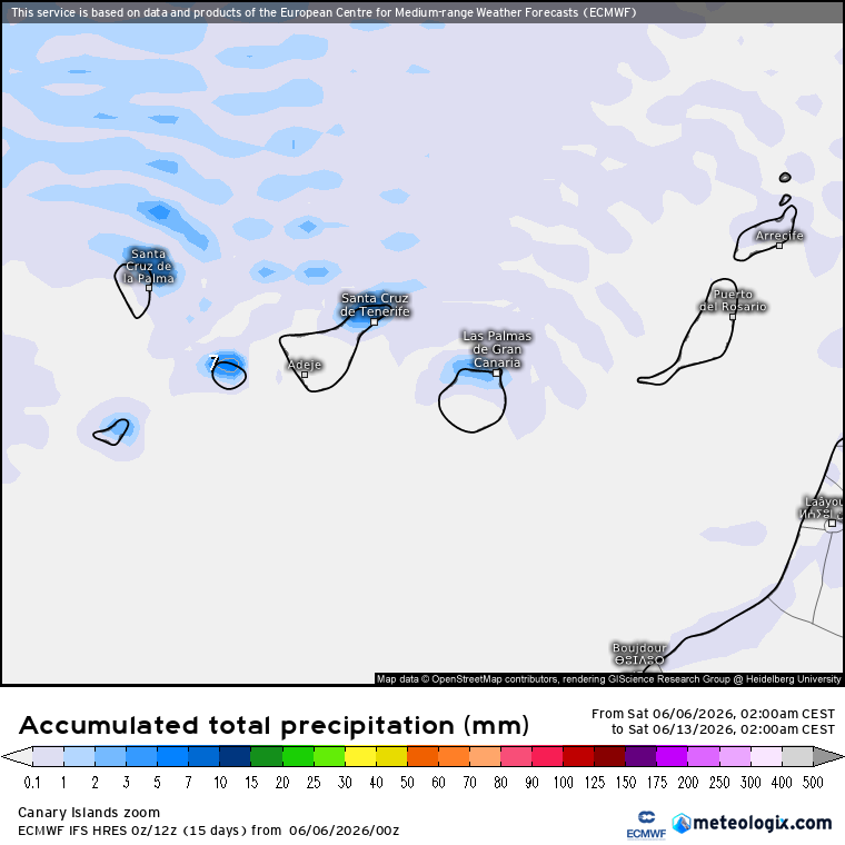 ECMWF lluvias Canarias 