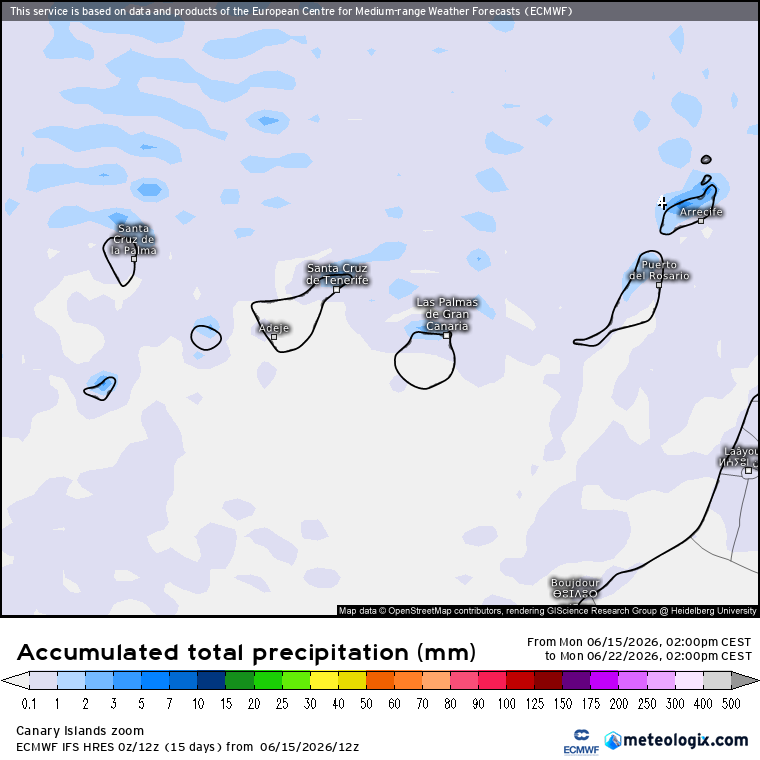 ECMWF lluvias Canarias