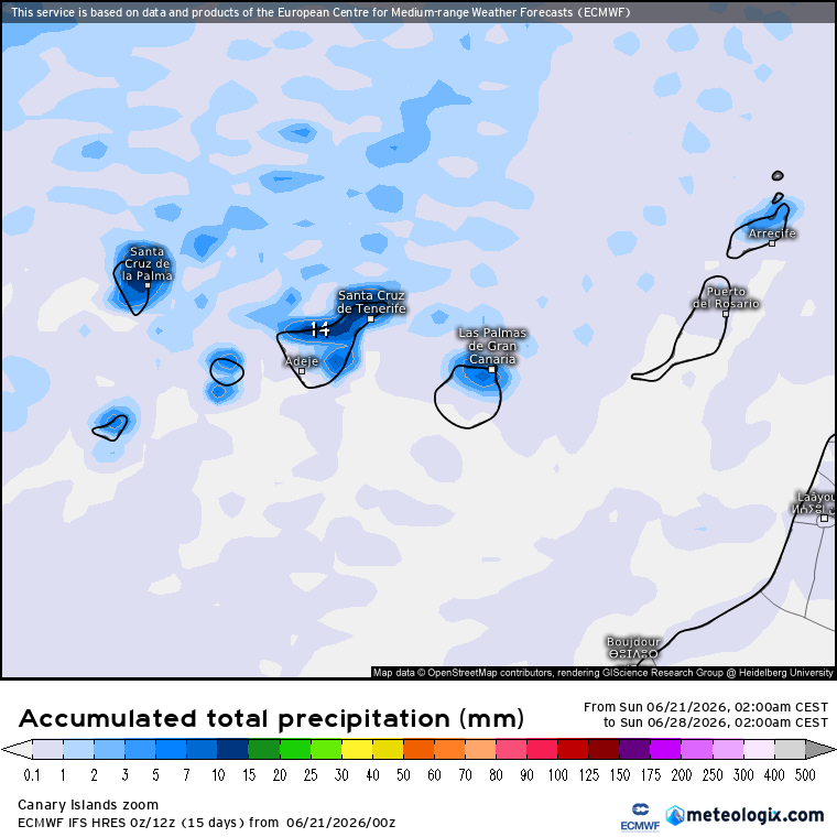 ECMWF lluvias Canarias
