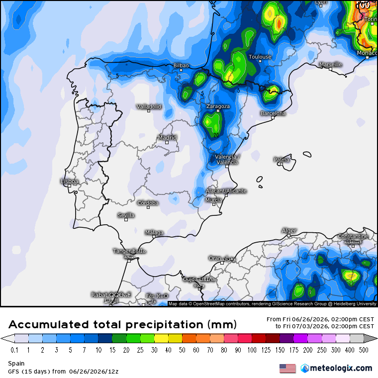 GFS lluvias 