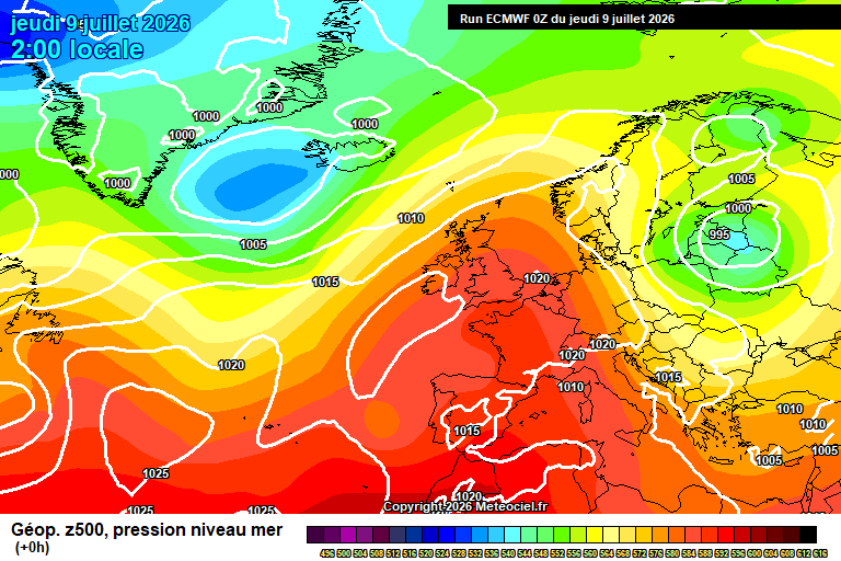 ECMWF geopotencial
