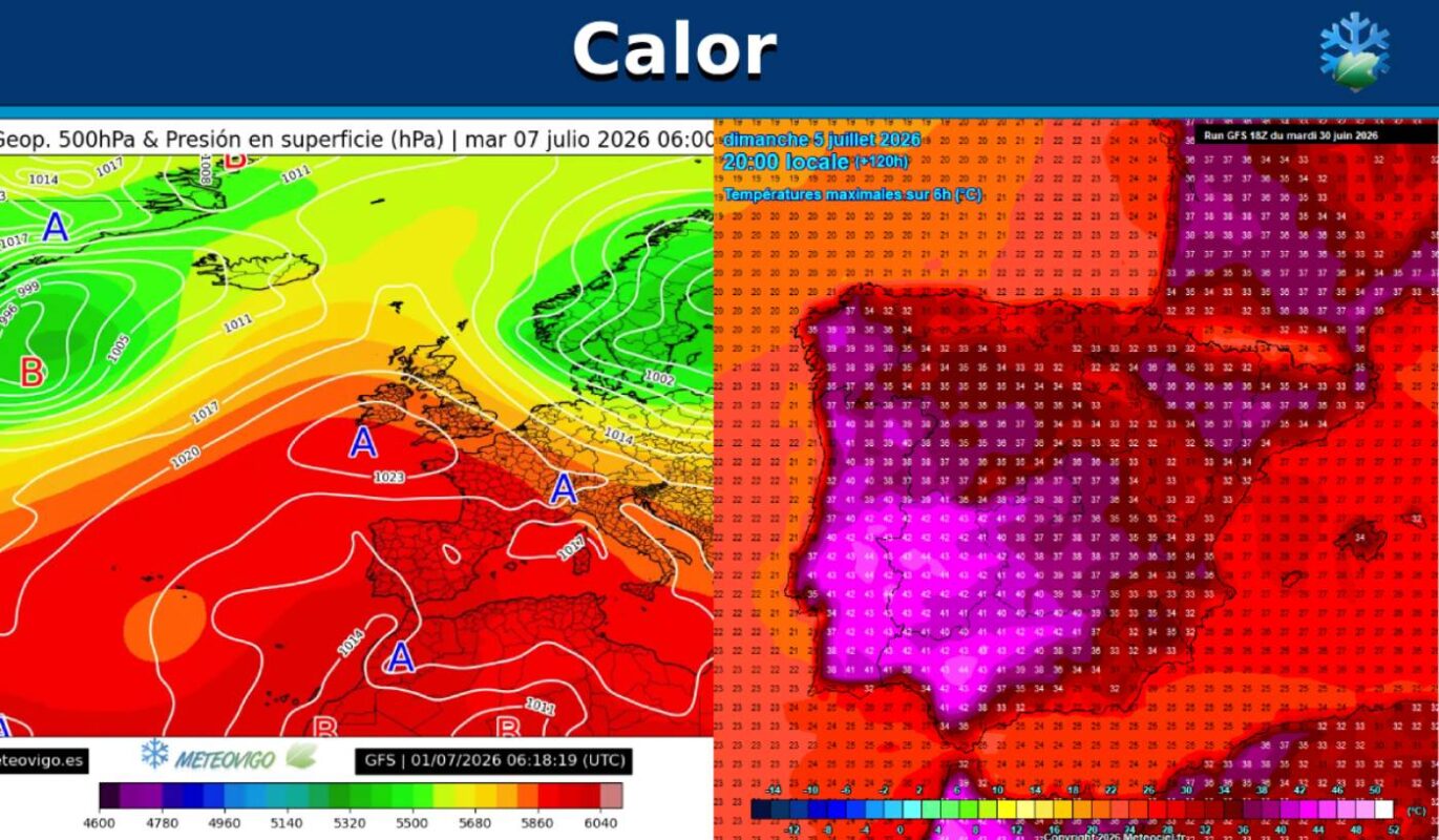Calor GFS mapas