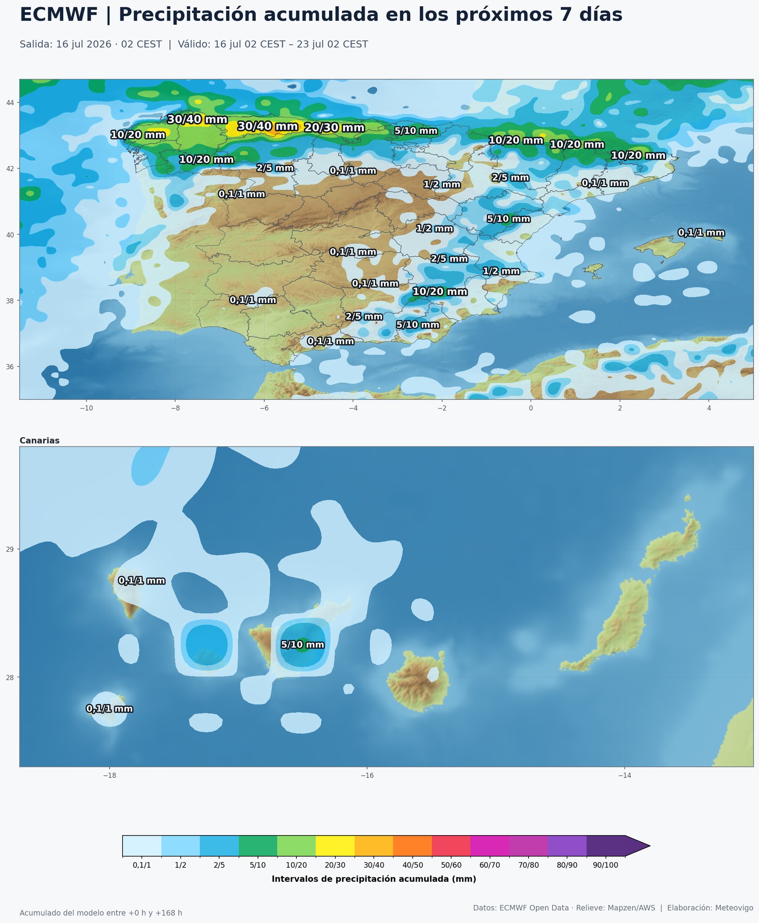 Mapa de lluvias