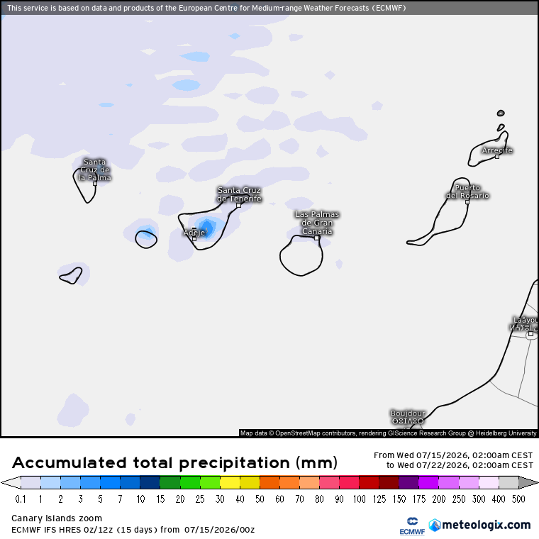 ECMWF lluvias Canarias