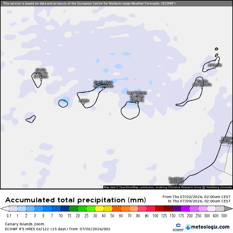 ECMWF lluvias Canarias