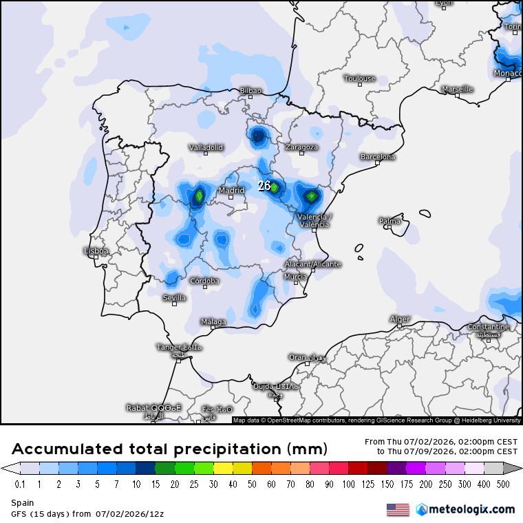 GFS lluvias