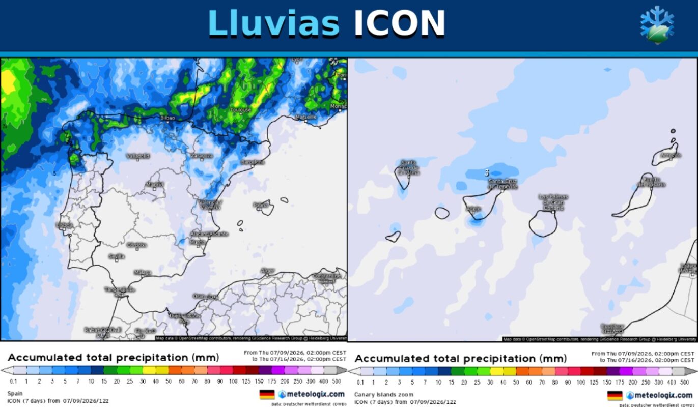 Mapa de lluvias