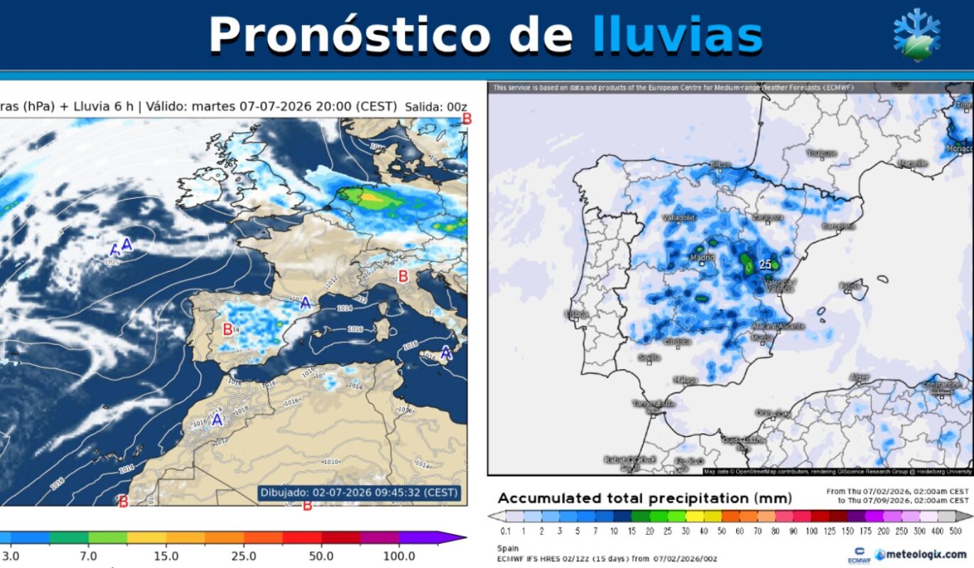 Mapas de lluvias