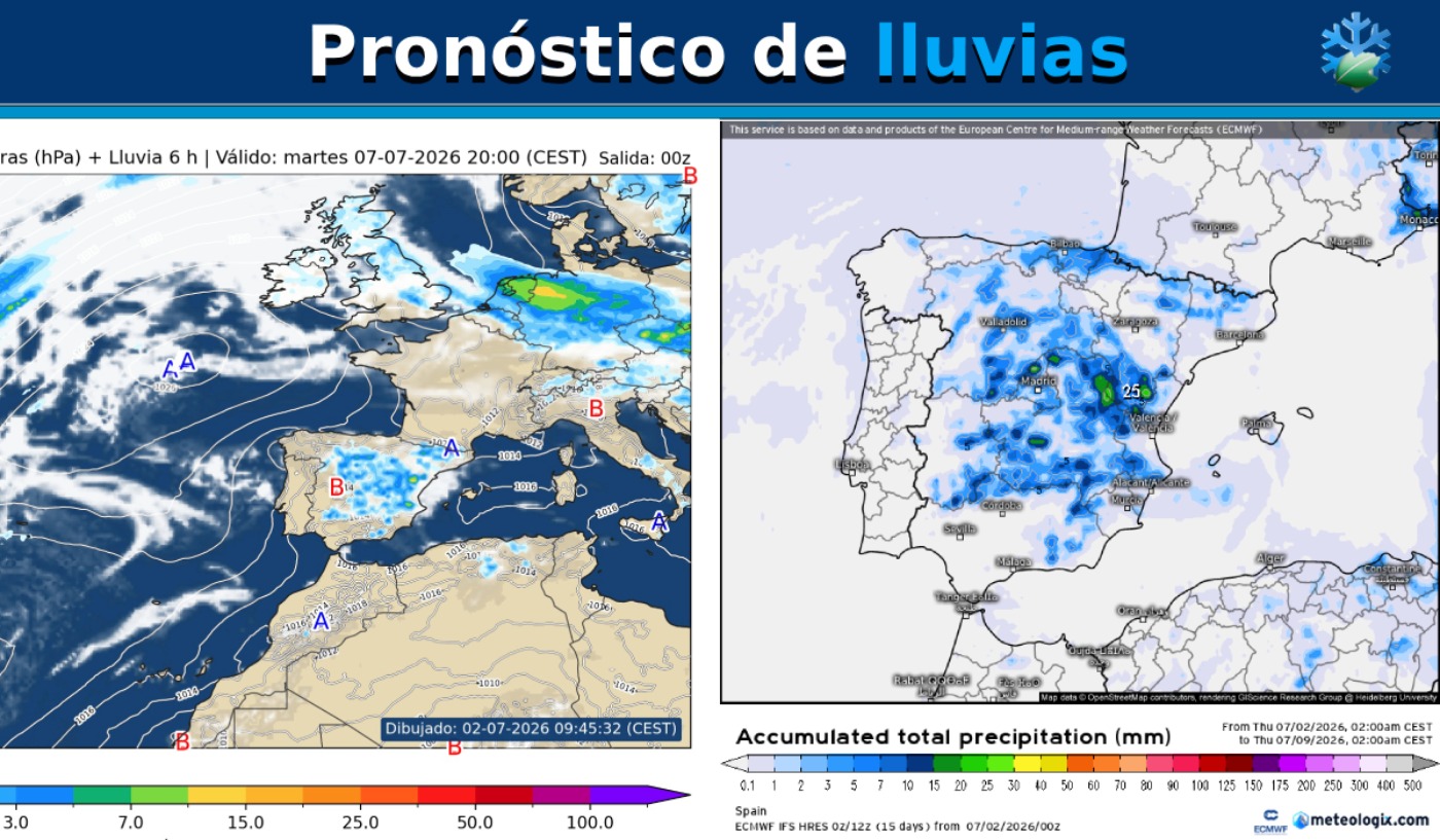 Mapas de lluvias