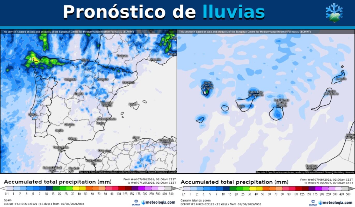 Mapas de lluvias