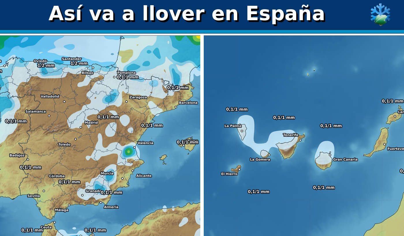 Portada del pronóstico de lluvias en España para los próximos siete días
