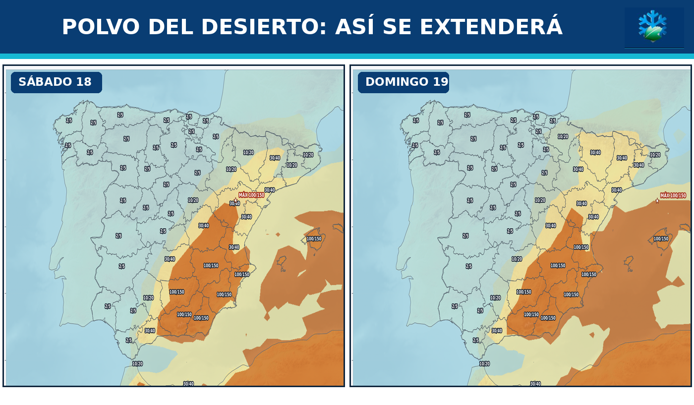 El polvo del desierto se extenderá por España durante los próximos tres días