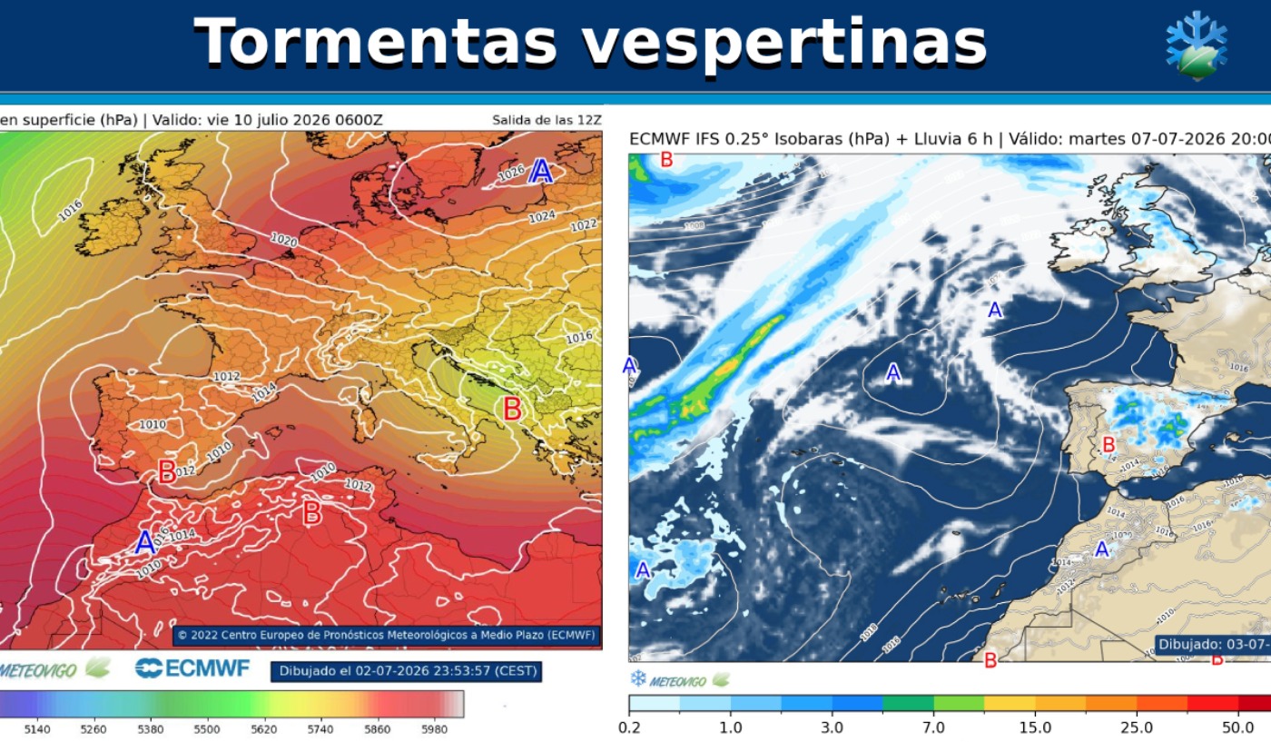 Tormentas, vespertinas