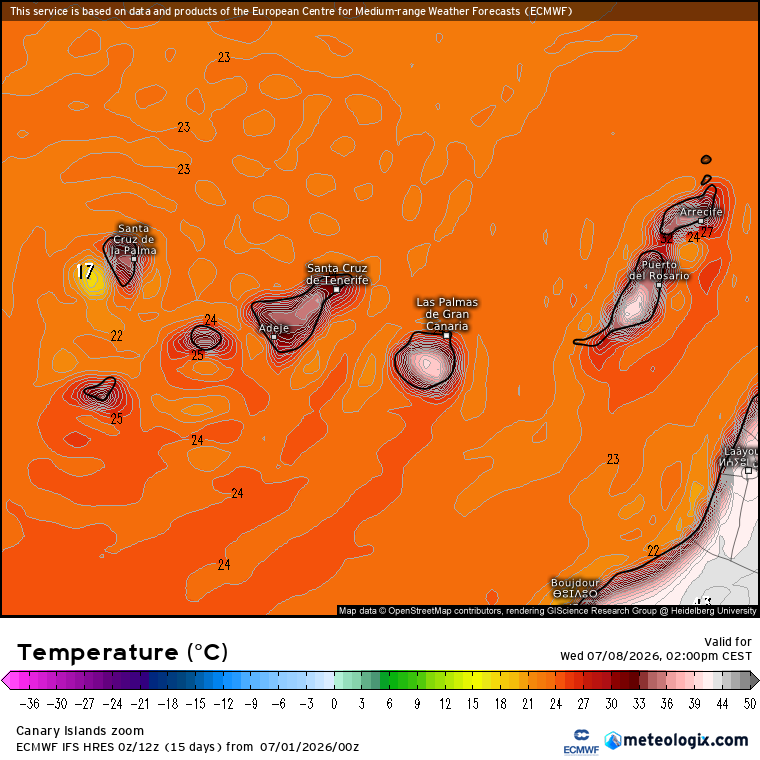 Temperaturas Canarias