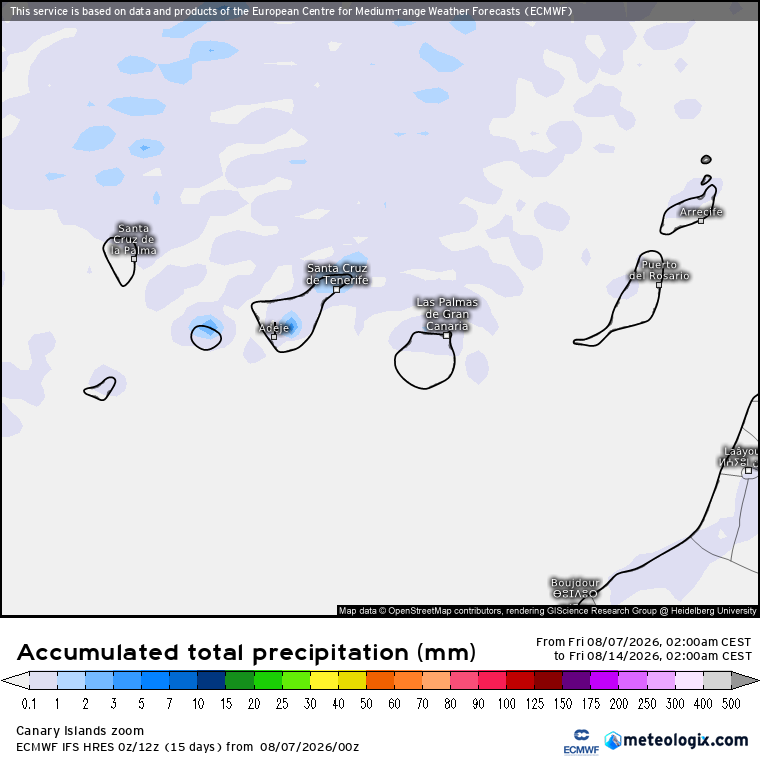ECMWF lluvias Canarias