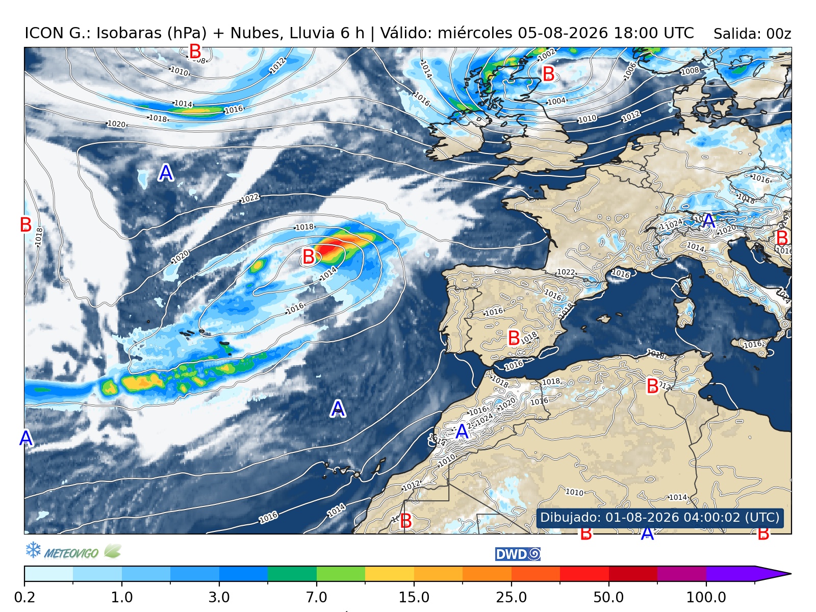 Mapa de lluvias