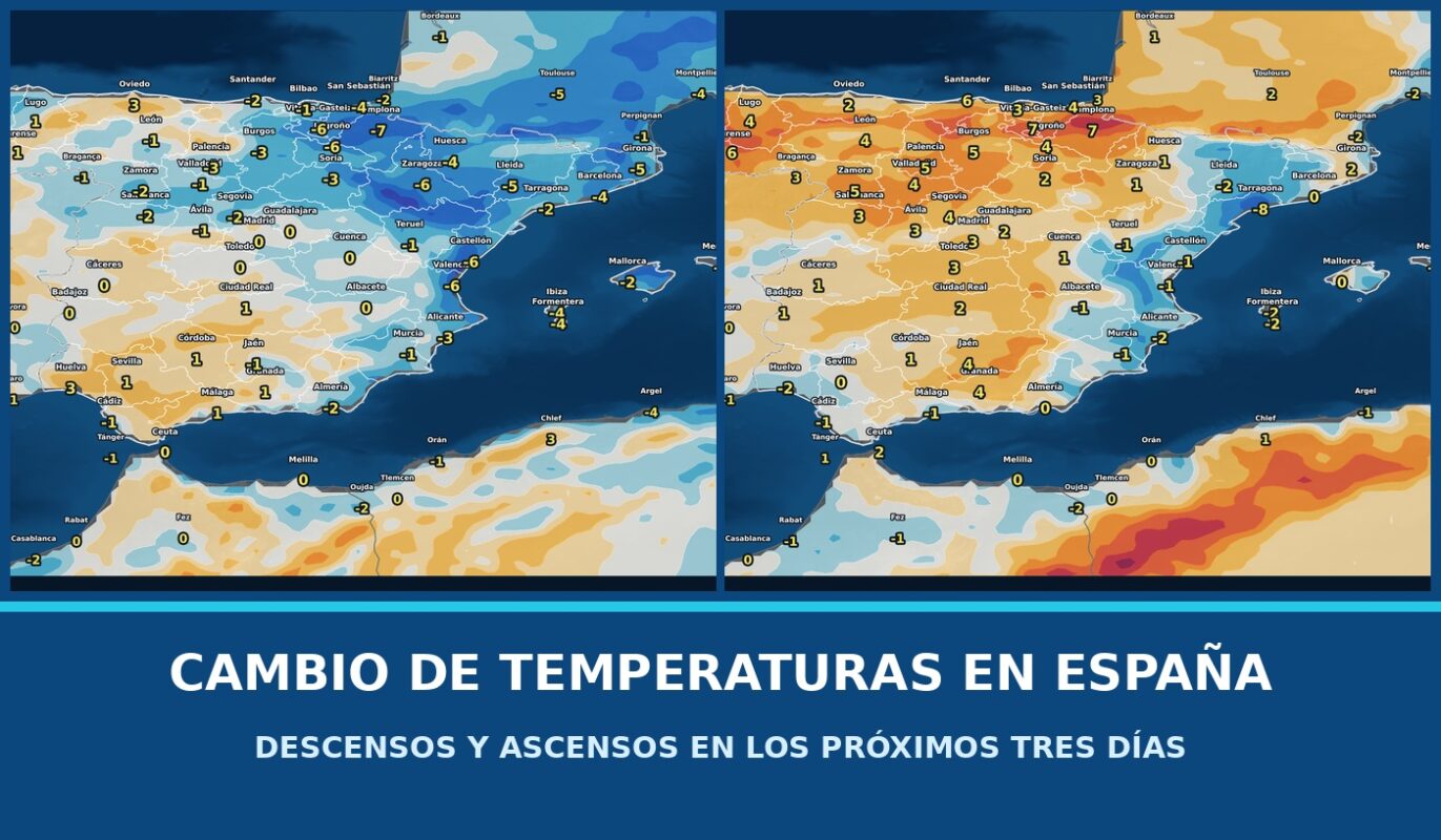 Portada del pronóstico de temperaturas y anomalías en España del 21 al 23 de agosto