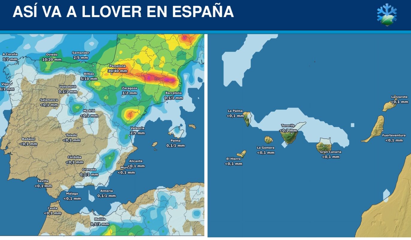 Portada del pronóstico de lluvias en España para los próximos siete días