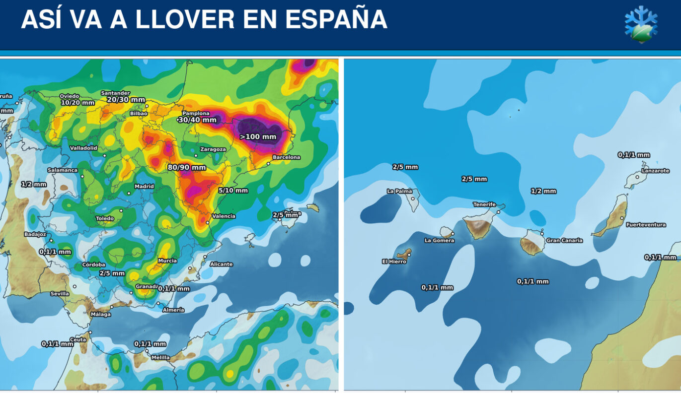 Portada del pronóstico de lluvias en España durante los próximos siete días