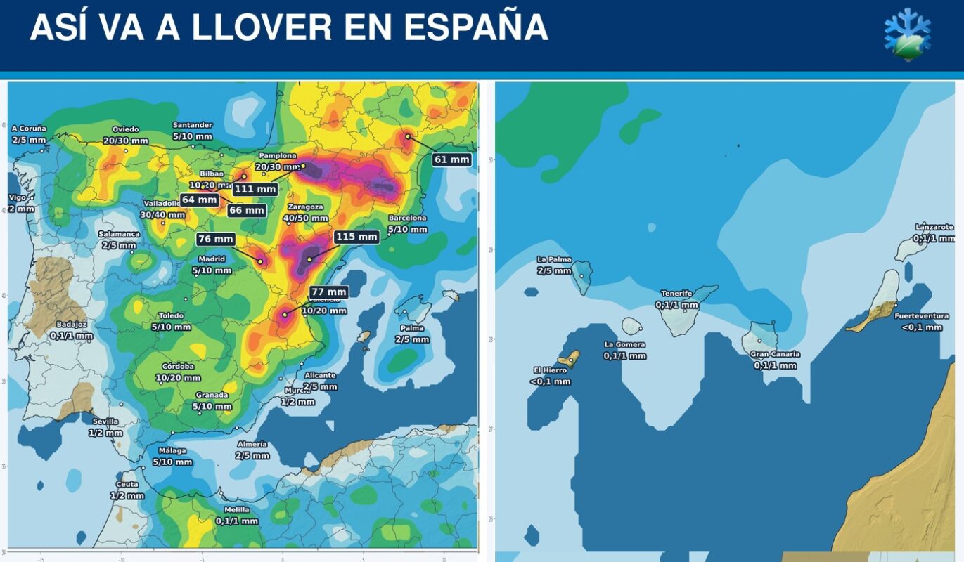 Portada del pronóstico de lluvias en España para los próximos siete días
