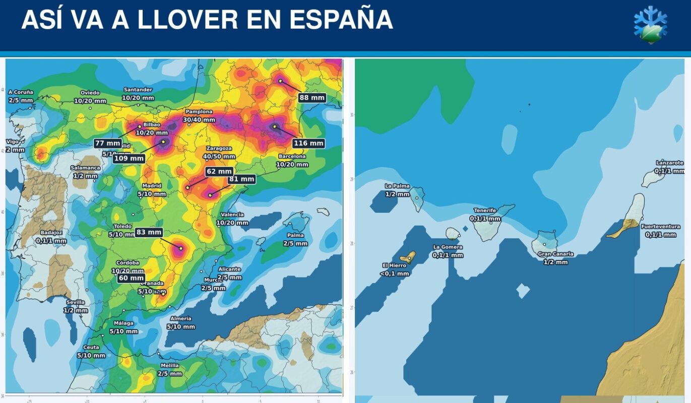 Portada del pronóstico de lluvias en España para los próximos siete días