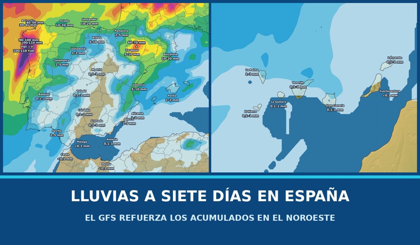 Portada del pronóstico de lluvias en España para los próximos siete días
