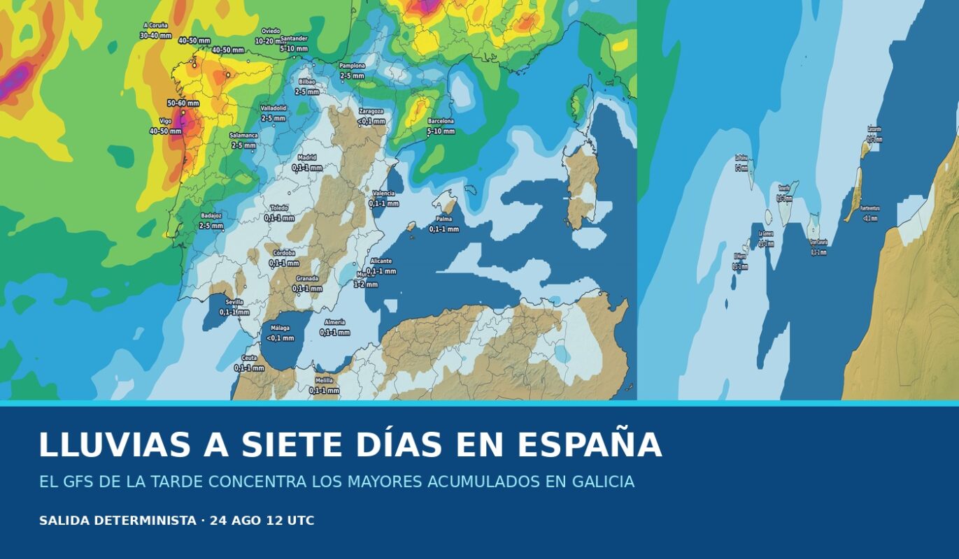 Portada del pronóstico de lluvias en España para los próximos siete días