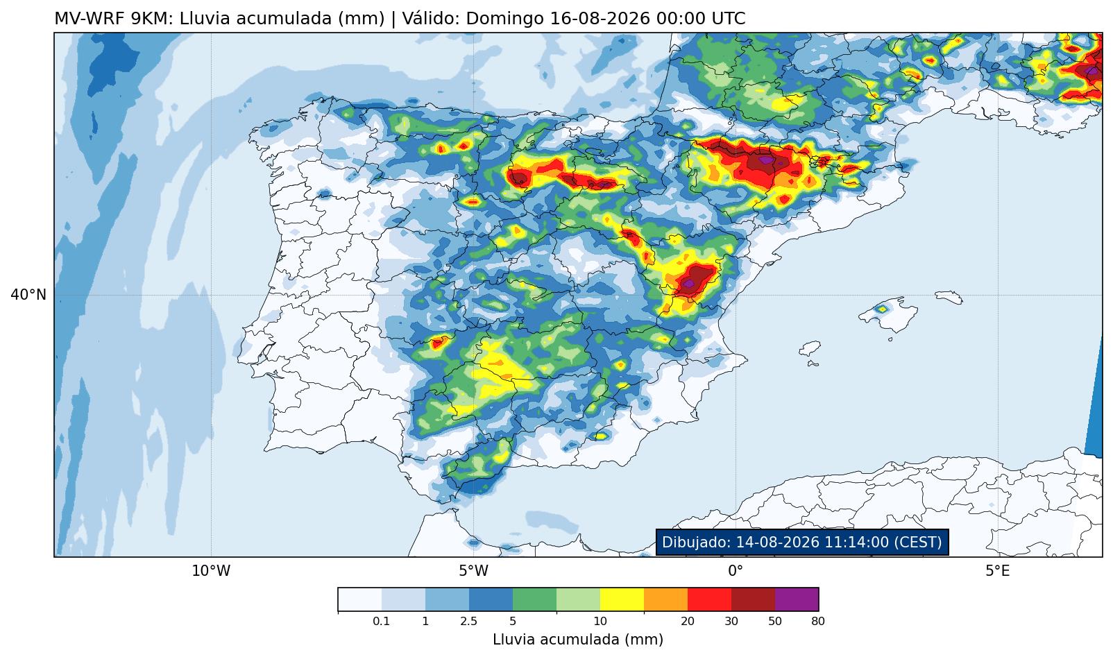 Mapa de lluvias MV-WRF