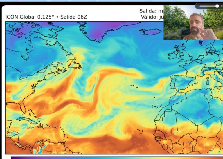 Así detectamos el cambio de circulación de masas de aire sobre Europa y España
