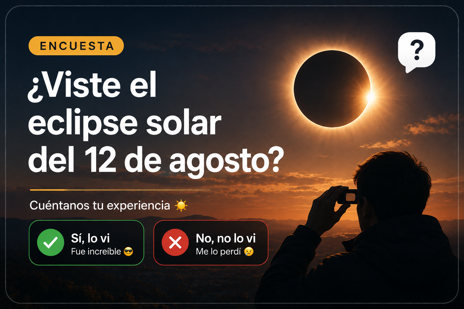 ¿Has visto el Eclipse de Sol? Compártelo con nosotros