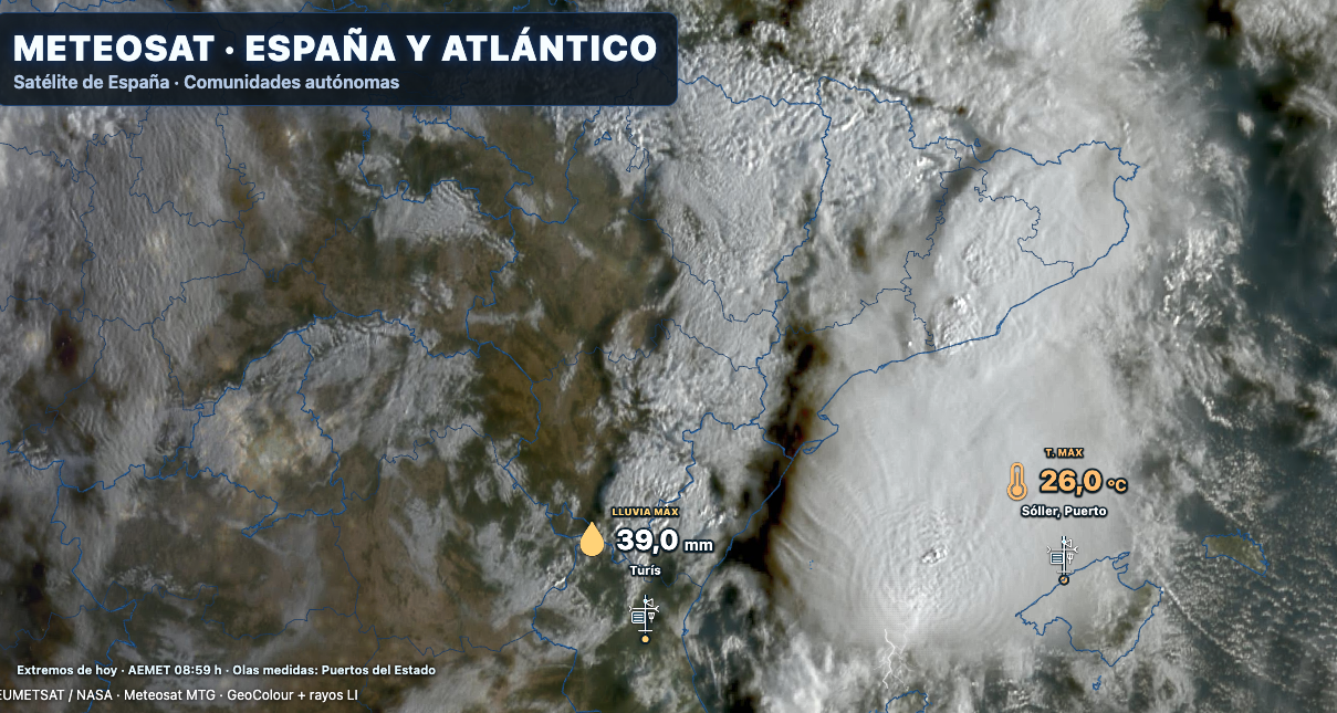 Im&aacute;genes del sat&eacute;lite tormentas