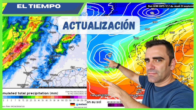 As&iacute; se van a mover las borrascas atl&aacute;nticas 🅱️​ y las lluvias seg&uacute;n la actualizaci&oacute;n de los Modelos