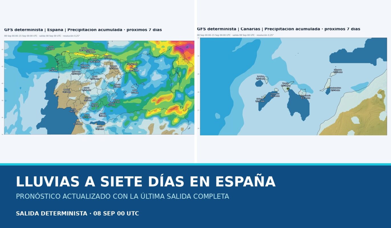 Portada del pronóstico de lluvias en España para los próximos siete días